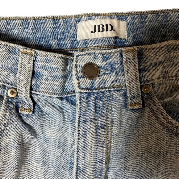 Just Black Denim Womens Bobbi Distressed Straight Size 24 High Rise Light Wash - Picture 6 of 7